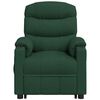 vidaXL Fauteuil de massage Vert fonc&eacute; Tissu