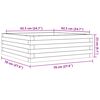 vidaXL Jardini&egrave;re 70x70x23 cm bois de pin impr&eacute;gn&eacute;