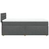 vidaXL Sommier &agrave; lattes de lit avec matelas Gris fonc&eacute; 90x200 cm Tissu