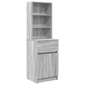 vidaXL Table de chevet sonoma gris 39x35x125 cm bois d&rsquo;ing&eacute;nierie