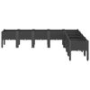 vidaXL Jardini&egrave;re avec pieds noir 200x160x42 cm PP