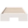 vidaXL Cadre de lit sur&eacute;lev&eacute; Blanc 100 x 200 cm Bois massif en pin