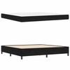 vidaXL Cadre de lit avec matelas Noir 200 x 200 cm tissu