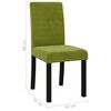 vidaXL Chaises &agrave; manger lot de 6 vert clair velours