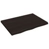 vidaXL Dessus de table marron fonc&eacute; bois ch&ecirc;ne massif trait&eacute;