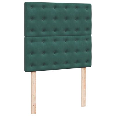 vidaXL Sommier à lattes de lit avec matelas Vert foncé 90x190 cm