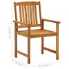 vidaXL Chaises de jardin avec coussins lot de 4 Bois d'acacia massif