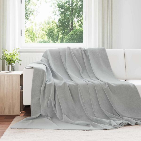 vidaXL Couvertures &agrave; jeter 6 pcs Gris 220 x 240 cm Toison