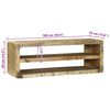 vidaXL Meuble TV Marron 100 x 32 x 36 cm Bois de manguier massif