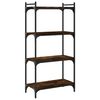 vidaXL Biblioth&egrave;que 4 niveaux ch&ecirc;ne fum&eacute; 60x30x120cm bois d'ing&eacute;nierie