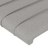 vidaXL T&ecirc;te de lit &agrave; LED Gris clair 83x16x118/128 cm Tissu