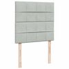 vidaXL Sommier &agrave; lattes de lit et matelas Gris clair 90x190 cm Velours