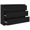vidaXL Buffet ch&ecirc;ne noir 100x35x76 cm bois d'ing&eacute;nierie