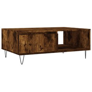 vidaXL Table basse ch&ecirc;ne fum&eacute; 90x60x35 cm bois d'ing&eacute;nierie