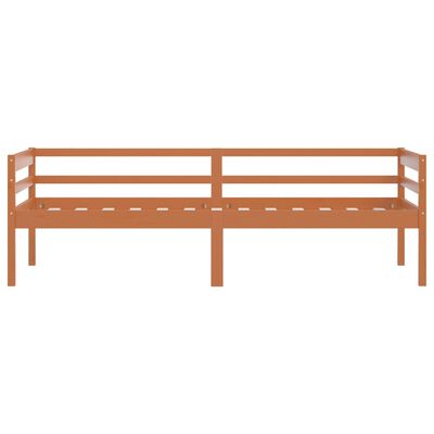 vidaXL Cadre de lit sans matelas Marron miel Bois pin massif 90x200 cm