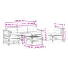 vidaXL Salon de jardin 6 pcs avec coussins Bois de pin massif