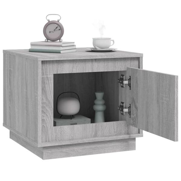 vidaXL Table basse sonoma gris 51x50x44 cm bois d'ing&eacute;nierie