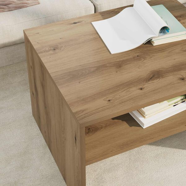 vidaXL Table basse Ch&ecirc;ne artisanal 60 x 50 x 40 cm Bois d'ing&eacute;nierie