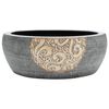 vidaXL Vasque &agrave; poser noir et marron rond &Phi;41x14 cm c&eacute;ramique