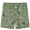 Pyjamas &agrave; manches courtes pour enfants kaki clair 128