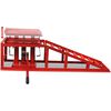 vidaXL Rampe de levage pour voitures 2 pcs Acier rouge