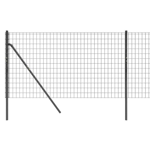 vidaXL Cl&ocirc;ture en treillis m&eacute;tallique anthracite 0,8x10 m