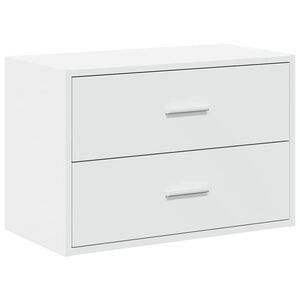vidaXL Armoire avec 2 tiroirs blanc 60x31x40 cm bois d'ing&eacute;nierie