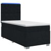 vidaXL Lit boxspring avec matelas Noir 100 x 200 cm Tissu