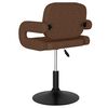 vidaXL Chaises pivotantes &agrave; manger lot de 4 marron tissu