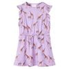 Robe enfant manches &agrave; volants cordon de serrage lila 92