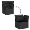 vidaXL Ensemble de canap&eacute; de jardin 10 pcs Noir polyrotin