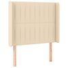 vidaXL Sommier &agrave; lattes de lit matelas et LED Cr&egrave;me 100x200 cm Tissu