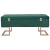 vidaXL Banc avec compartiment de rangement 105 cm Vert Velours