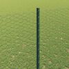 vidaXL Cl&ocirc;ture avec poteau Vert 1,5 x 10 m Acier et PVC