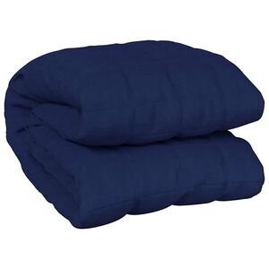 vidaXL Couverture lest&eacute;e Bleu 150x200 cm 11 kg Tissu