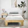 vidaXL Cadre de lit sans matelas 75x190 cm bois massif de chêne