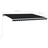 vidaXL Auvent manuel r&eacute;tractable 450x350 cm Anthracite