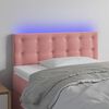 vidaXL T&ecirc;te de lit &agrave; LED Rose 80x5x78/88 cm Velours