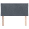 vidaXL T&ecirc;te de lit avec t&ecirc;te de lit Gris fonc&eacute; 100 cm Velours