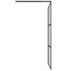 vidaXL Paroi de douche 115x195 cm Verre ESG fonc&eacute; Noir