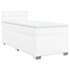 vidaXL Sommier à lattes de lit avec matelas Blanc 90x200 cm Similicuir