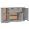 vidaXL Buffets 3 pcs Sonoma gris Bois d'ing&eacute;nierie