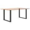 vidaXL Pieds de table &agrave; manger en U 2 pi&egrave;ces Anthracite 80 x (72-73) cm Acier