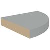 vidaXL Étagères d'angle flottantes 2 pcs gris 25x25x3,8 cm MDF