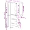vidaXL Haut Armoire Bois Ancien 69,5 x 34 x 180 cm