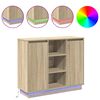 vidaXL Buffet LED Ch&ecirc;ne Sonoma 90 x 32 x 75 cm Bois d'ing&eacute;nierie