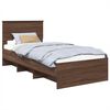 vidaXL Cadre de lit Ch&ecirc;ne brun 120 x 123 cm Bois d'ing&eacute;nierie