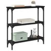 vidaXL Table console Ch&ecirc;ne noir 75 x 22,5 x 75 cm Bois d'ing&eacute;nierie