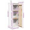 vidaXL Armoires murales 2 pcs Blanc 30x30x100 cm Bois de pin massif