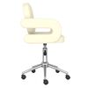 vidaXL Chaises pivotantes &agrave; manger lot de 2 cr&egrave;me similicuir